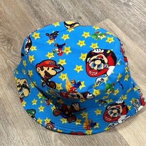 Nintendo Kids Hat with Super Mario Characters - Blue and Yellow